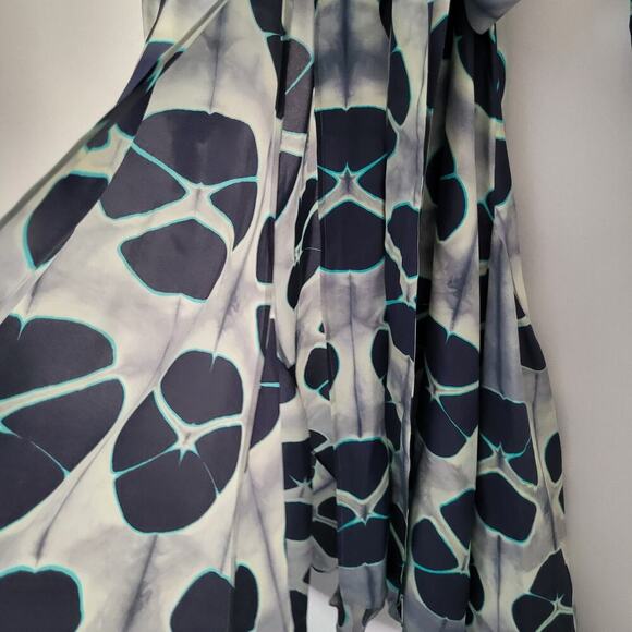 NWOT Alexis Titus Kalani Silk Ocean Print Flounce Wrap Camisole Maxi Dress XS - Picture 6 of 15